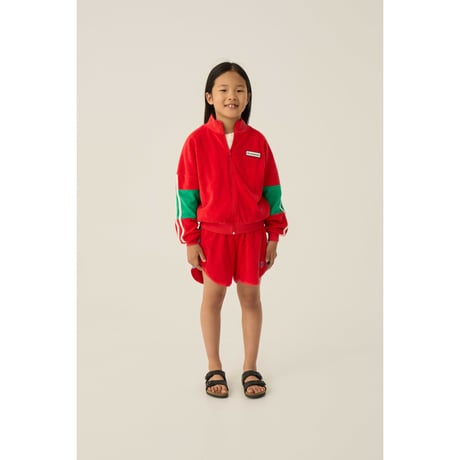 即納【2y, 3y, 4y, 5-6y, 7-8y】Red Color Block Shorts / the campamento