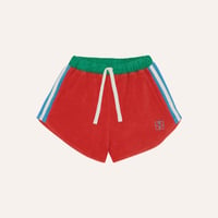 即納【2y, 3y, 4y, 5-6y, 7-8y】Red Color Block Shorts / the campamento