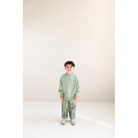 即納【2-3y, 3-4y, 4-5y, 5-6y】KICK PANTS- SAGE GREEN STRIPE / JENEST