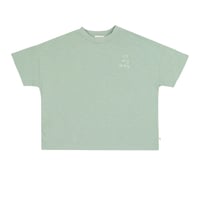 即納【2-3y, 3-4y, 4-5y, 5-6y】BEN OVERSIZED TSHIRT - SAGE GREEN / JENEST