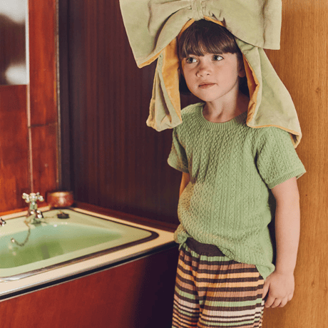 即納【2y, 4y, 6y】Caravan Pants - Tree House Stripe / MABLI