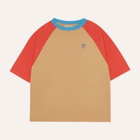 即納【2y, 3y, 4y, 5-6y, 7-8y】Color Block Red Tshirt / the campamento