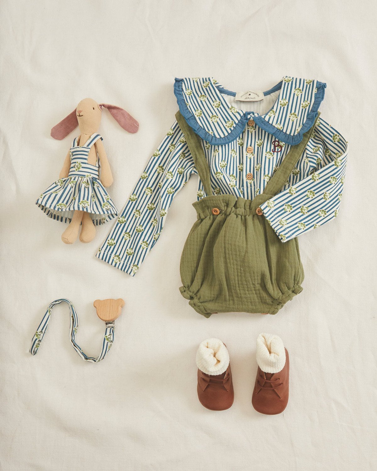 即納【6-12m, 12-18m, 18-24m, 2y size】Grove romper