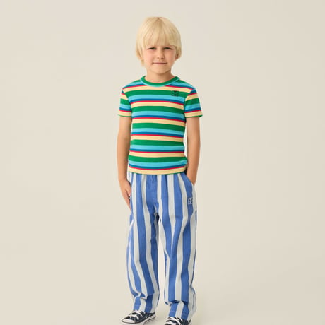 即納【2y, 3y, 4y, 5-6y, 7-8y】Multicolor Striped Tshirt / the campamento