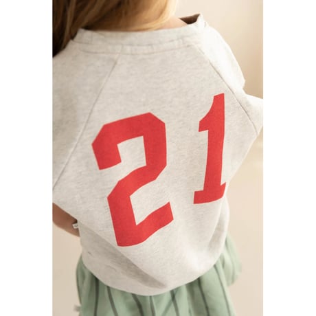 即納【2-3y, 3-4y, 4-5y, 5-6y】JOEY SLEEVELESS SWEATER -  GREY MELANGE / JENEST