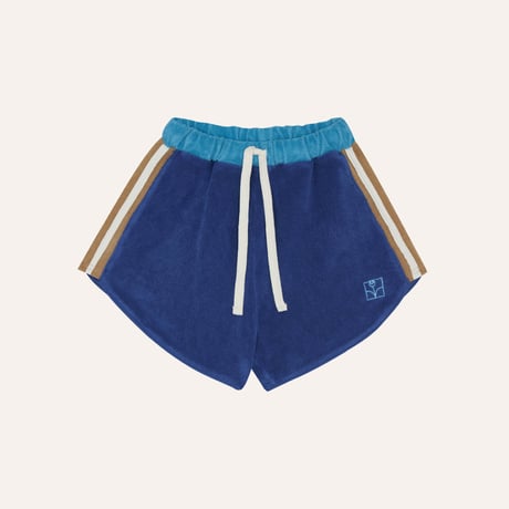 即納【2y, 3y, 4y, 5-6y, 7-8y】Blue Color Block Shorts / the campamento