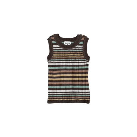 即納【2y, 4y, 6y】Caravan Vest - Tree House Stripe / MABLI