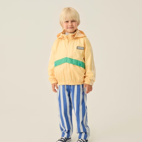 即納【2y, 3y, 4y, 5-6y, 7-8y】Yellow Color Block Jacket / the campamento