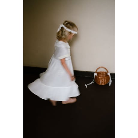 即納【2y, 4y, 6y, 8y】LONG DRESS EMILIA - off white / FROU FROU