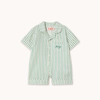 即納【Baby★12m, 18m, 24m】 Emerald Stripes Baby One-Piece / TINYCOTTONS