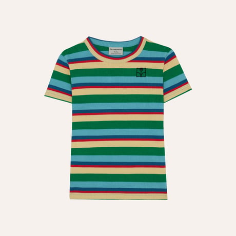即納【2y, 3y, 4y, 5-6y, 7-8y】Multicolor Striped Tshirt / the campamento