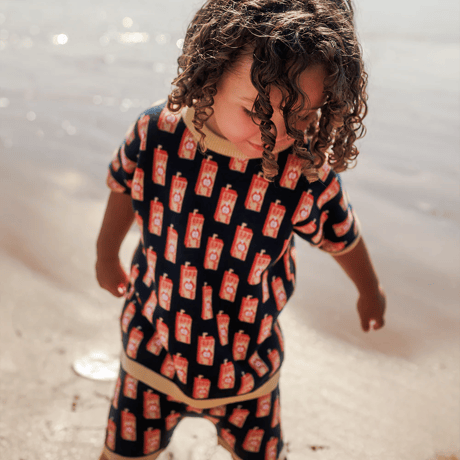 即納【2y, 4y, 6y】Juice Box Pants - Red Apple / MABLI