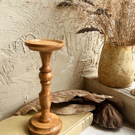 Candle Stand Long / Pine wood