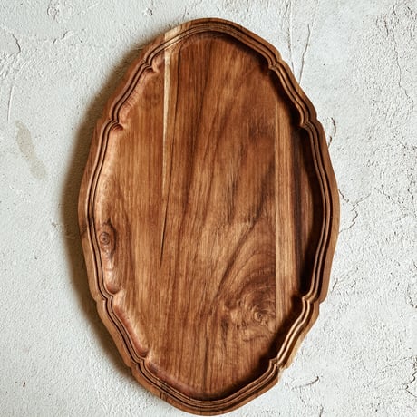 Wood Oval Tray - L size