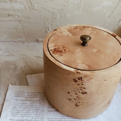 Birch wood Pot  L