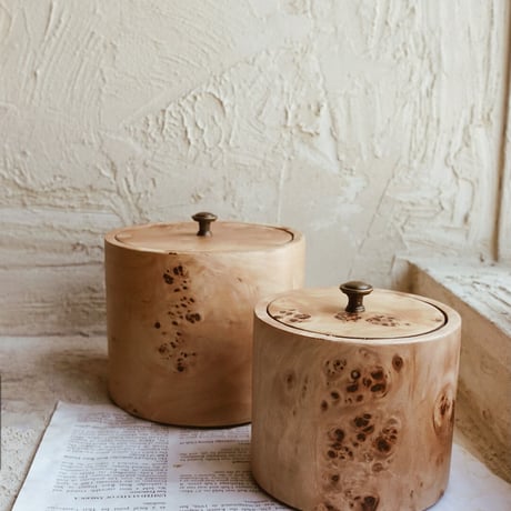 Birch wood Pot  S