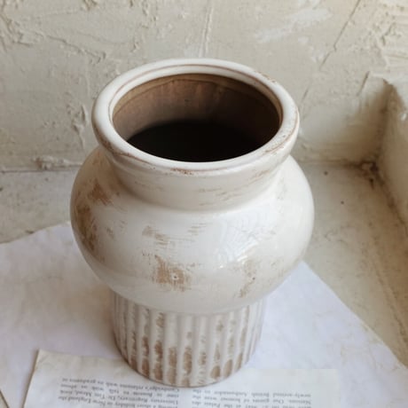 Flower Vase  Antique White