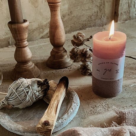 Palosant & Beige  Candle Set  ( パロサントセット&ベージュキャンドル )