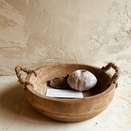 Wood Round Tray（Handle)