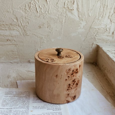 Birch wood Pot  S