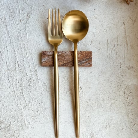 Cutlery Rest 9cm / Marble Brown