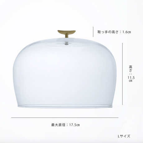 Glass Dome L  (17.5cm )
