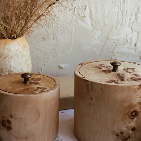 Birch wood Pot  S