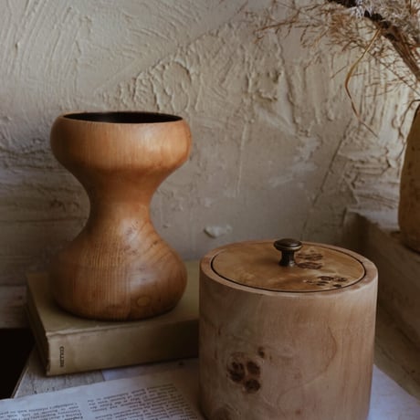 Birch wood Pot  S