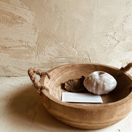 Wood Round Tray（Handle)