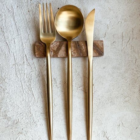 Cutlery Rest 11cm / Marble Brown