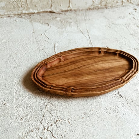Wood Oval Tray - S size