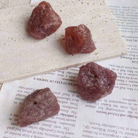 Stone Insence Holder / Strawberry Quartz