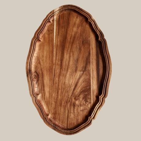 Wood Oval Tray - L size