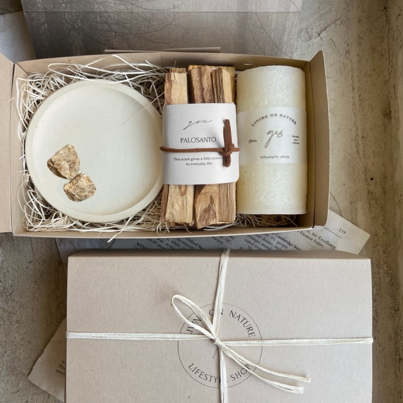 Palosant ＆ White Candle Set ( パロサントセット&ホワイト