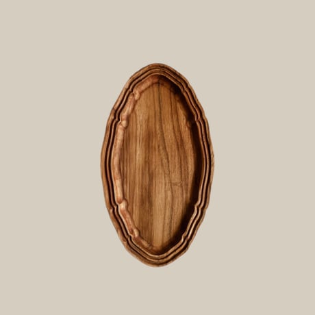 Wood Oval Tray - S size