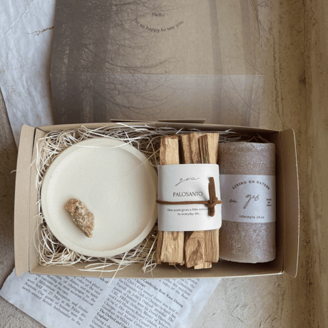 Palosant & Beige  Candle Set  ( パロサントセット&ベージュキャンドル )