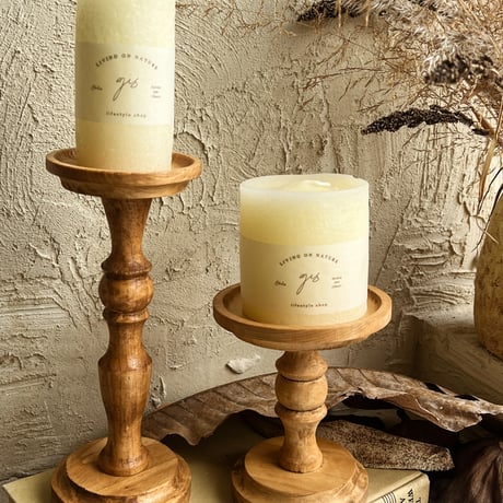 Candle Stand Long / Pine wood