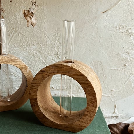 Wood & Glass FlowerVase