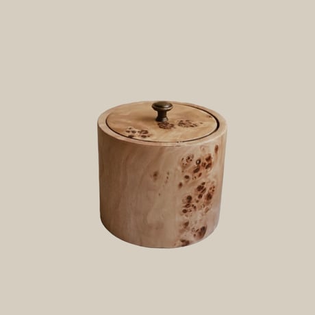 Birch Wood Pot S / 蓋付き