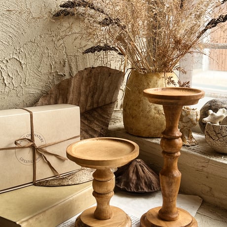 Candle Stand Long / Pine wood