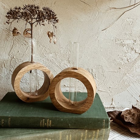 Wood & Glass FlowerVase
