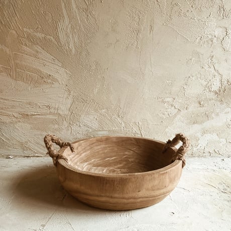 Wood Round Tray（Handle)