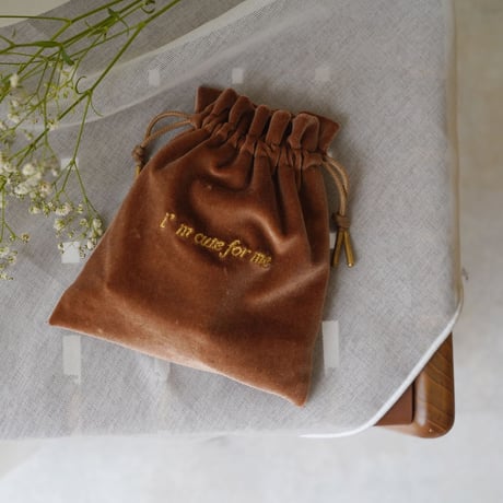 imcuteforme velours pouch