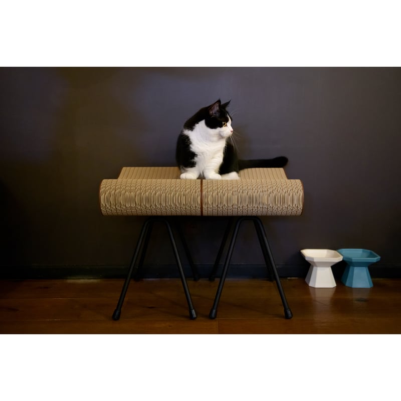 ミニスツール　角型　猫脚　　（まとめ買い歓迎）（送料値引きCP～6/16） Cat Stool［ Mini ］Black / Silver | MOCK®︎ SHOP