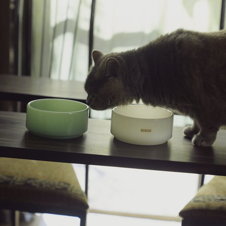 The Retro Milk Glass Bowls（White & Green Set／2pcs）