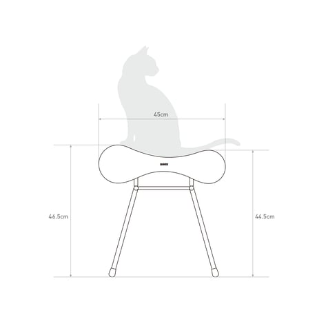 Cat Stool［ Mini ］Black / Silver