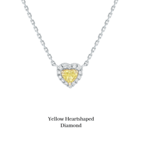 Heart shaped yellowdiamond necklace