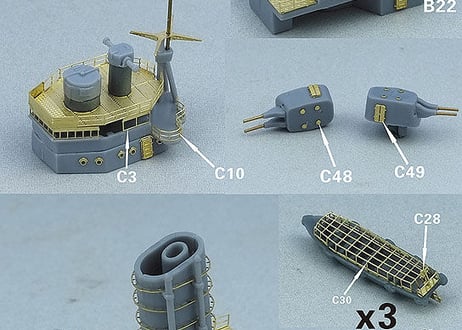 1/700 日本海軍軽巡 香取/香椎 アップグレードセット