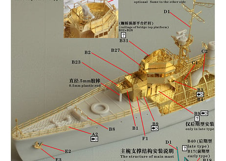 1/700 日本海軍 丁型海防艦 アップグレードセット