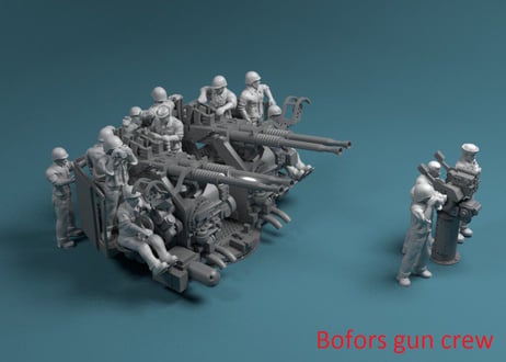 1/200 米海軍 ボフォース四連装機銃 & Mk.51 クルー